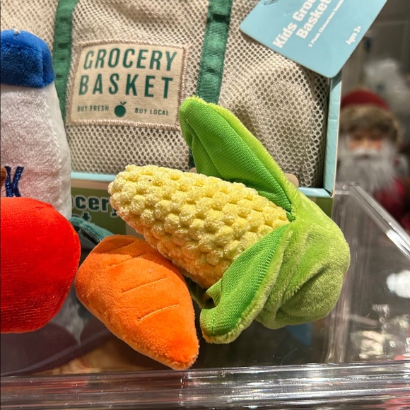 Animal Adventure Kids Grocery Basket Play Set with 5 Fruits & Vegetables NWT - Picture 2 of 4